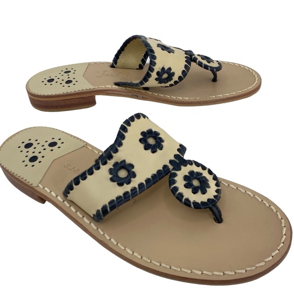 Jack Rogers Shoes - Jack Roger's Leather Thong Sandals; 7M